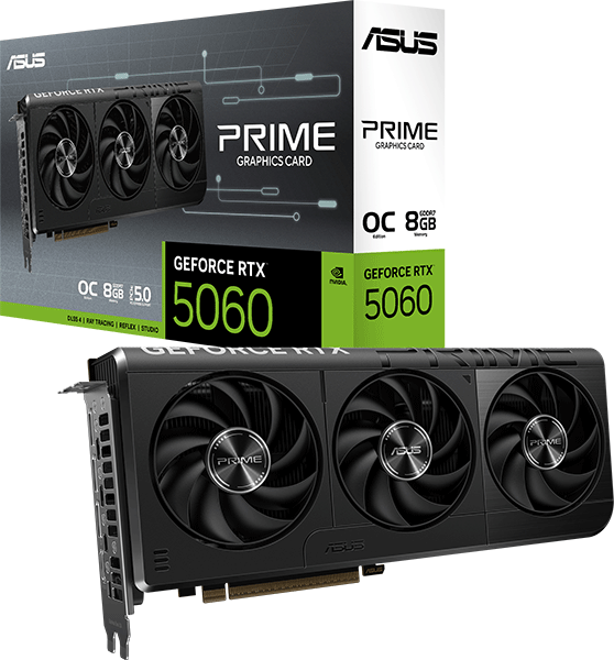 Відеокарта ASUS PRIME GeForce RTX 5060 8GB GDDR7 OC Edition (PRIME-RTX5060-O8G)