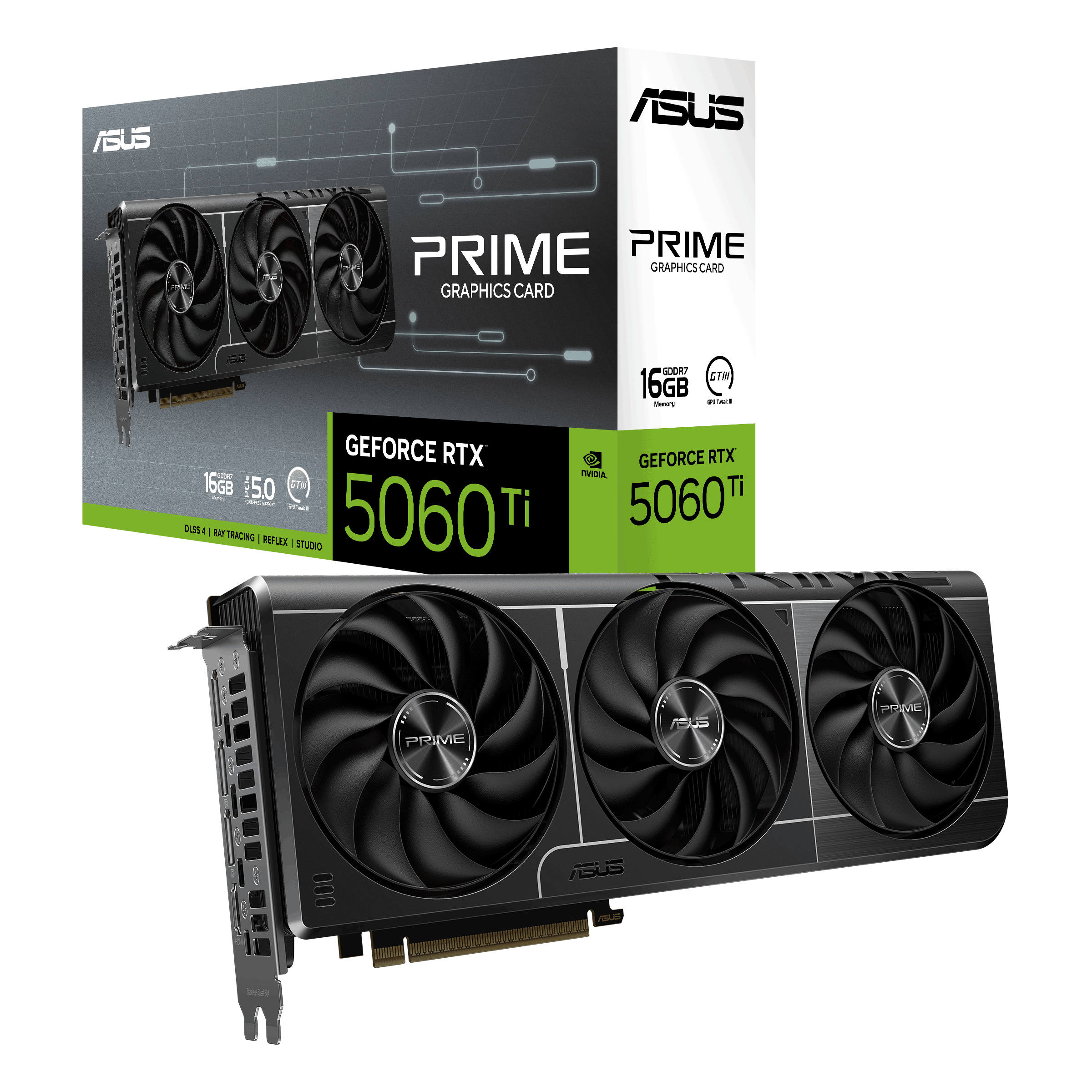 Відеокарта ASUS PRIME GeForce RTX 5060 Ti 16GB GDDR7 (PRIME-RTX5060TI-16G)