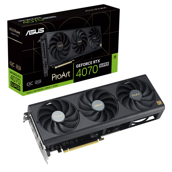 Відеокарта ASUS ProArt GeForce RTX 4070 Ti SUPER OC Edition 16GB GDDR6X (PROART-RTX4070TIS-O16G)