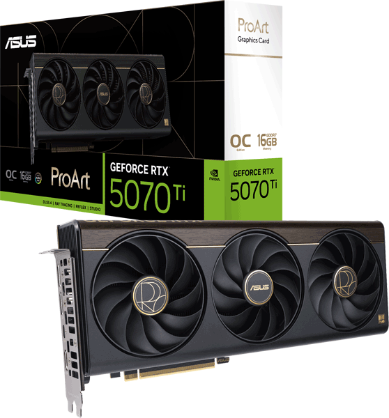 Відеокарта ASUS ProArt GeForce RTX 5070 Ti OC Edition 16GB GDDR7 (PROART-RTX5070TI-O16G)