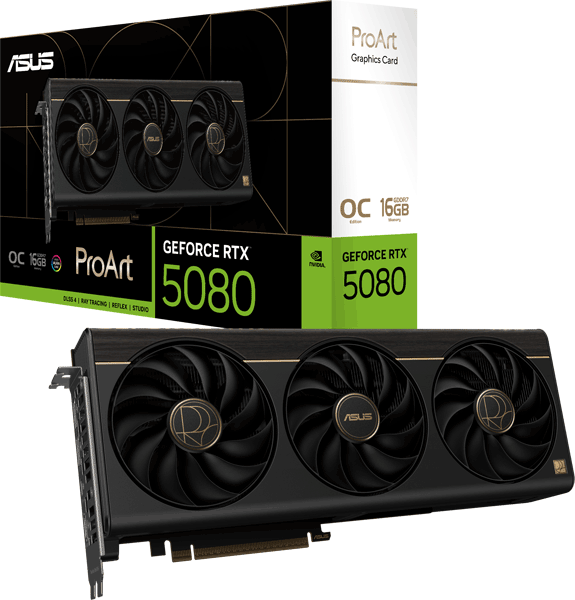 Відеокарта ASUS ProArt GeForce RTX 5080 16GB GDDR7 OC Edition (PROART-RTX5080-O16G)