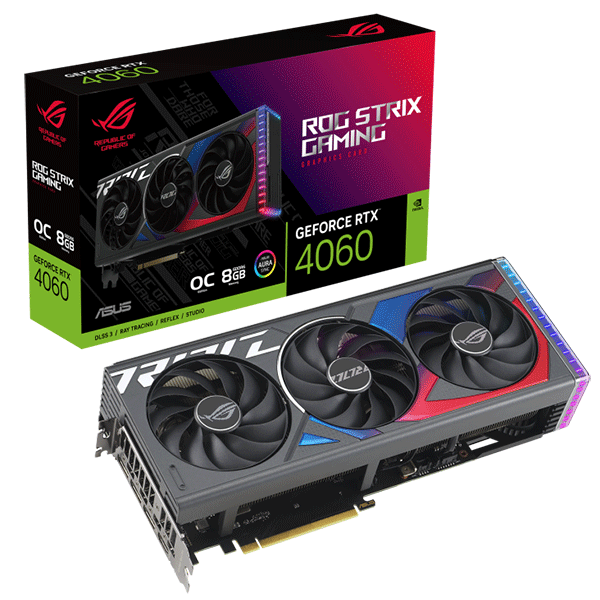 Відеокарта ASUS ROG Strix GeForce RTX 4060 OC Edition 8GB GDDR6 (ROG-STRIX-RTX4060-O8G-GAMING)