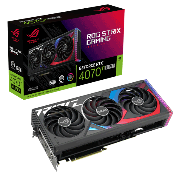 Відеокарта ASUS ROG Strix GeForce RTX 4070 Ti SUPER 16GB GDDR6X (ROG-STRIX-RTX4070TIS-16G-GAMING)