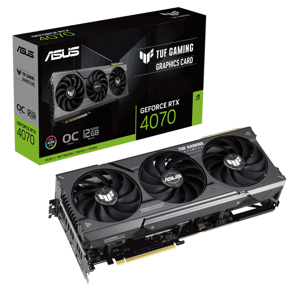 Відеокарта ASUS TUF Gaming GeForce RTX 4070 12GB GDDR6X OC Edition (TUF-RTX4070-O12G-GAMING)