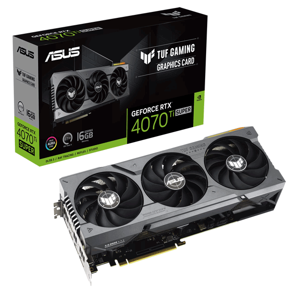 Відеокарта ASUS TUF Gaming GeForce RTX 4070 Ti SUPER 16GB GDDR6X (TUF-RTX4070TIS-16G-GAMING)