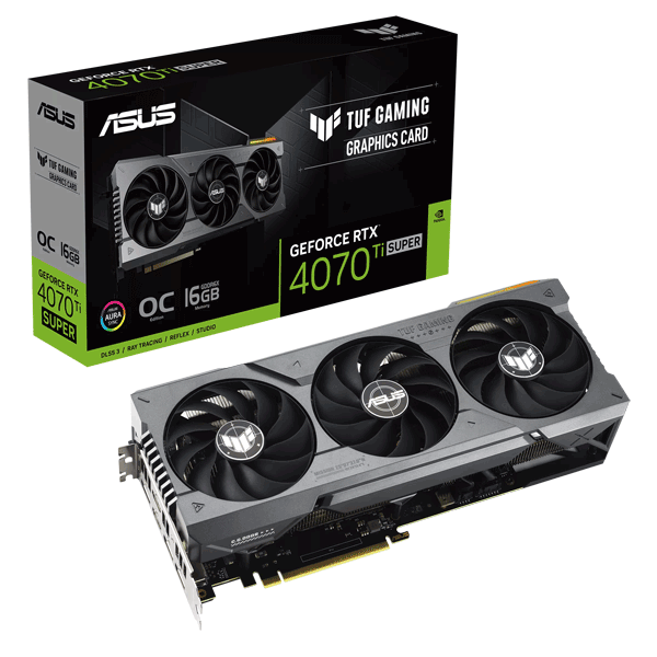 Відеокарта ASUS TUF Gaming GeForce RTX 4070 Ti SUPER 16GB GDDR6X OC Edition (TUF-RTX4070TIS-O16G-GAMING)