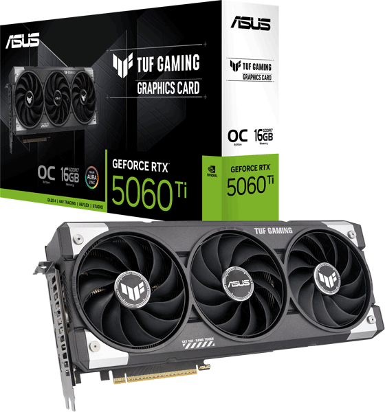 Відеокарта ASUS TUF Gaming GeForce RTX 5060 Ti 16GB GDDR7 OC Edition (TUF-RTX5060TI-O16G-GAMING)