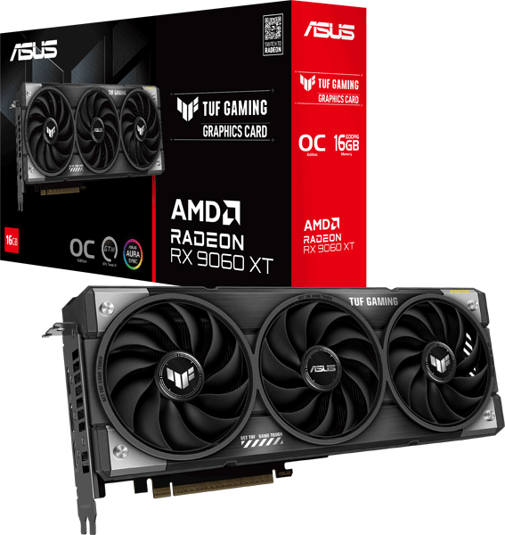 Відеокарта ASUS TUF Gaming Radeon RX 9060 XT OC Edition 16GB GDDR6 (TUF-RX9060XT-O16G-GAMING)