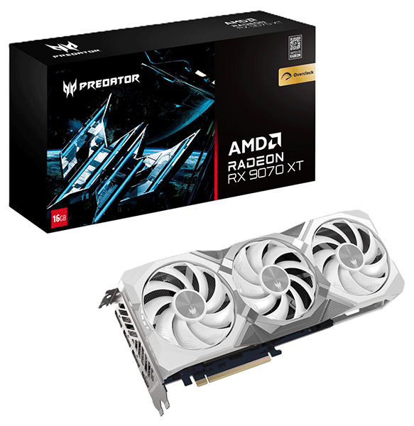 Відеокарта Acer Predator BiFrost Radeon RX 9070 XT OC 16GB White Edition (DP.Z4FWW.P02)
