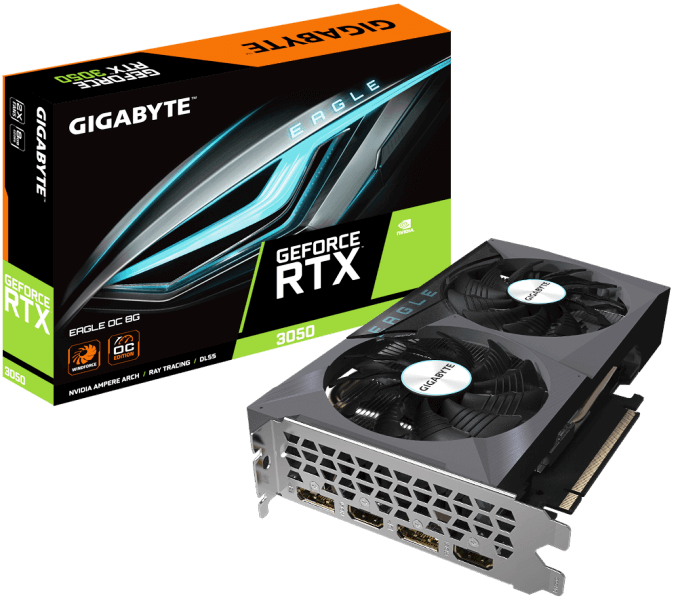 Відеокарта Gigabyte GeForce RTX 3050 EAGLE OC 8G (GV-N3050EAGLE OC-8GD)