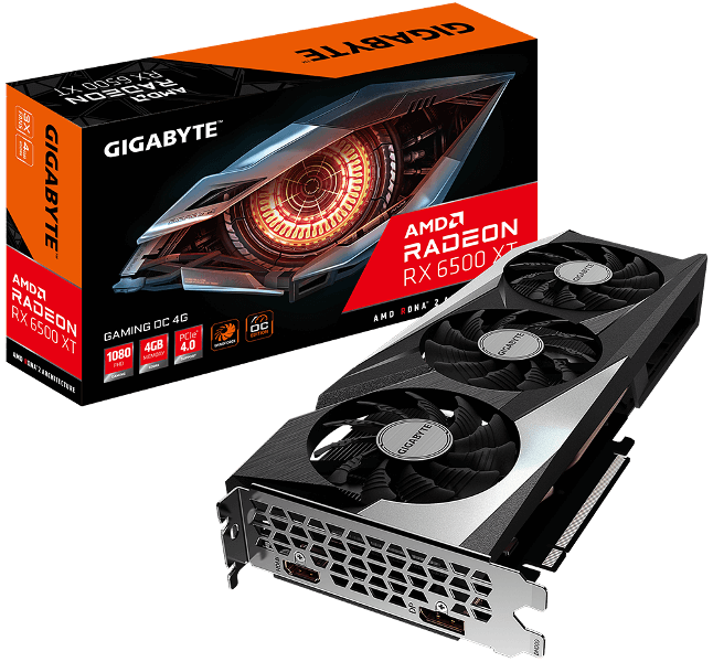 Відеокарта Gigabyte Radeon RX 6500 XT GAMING OC 4G (GV-R65XTGAMING OC-4GD)