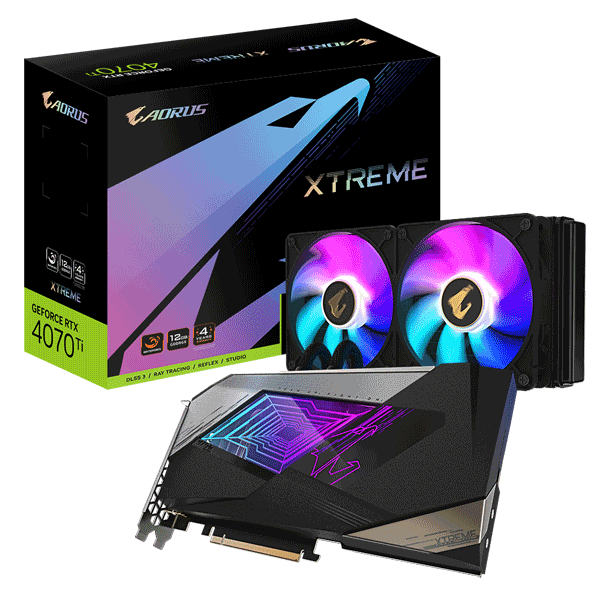 Відеокарта Gigabyte AORUS GeForce RTX 4070 Ti 12GB XTREME WATERFORCE (GV-N407TAORUSX W-12GD)