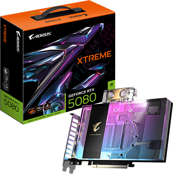 Відеокарта Gigabyte AORUS GeForce RTX 5080 XTREME WATERFORCE WB 16G (GV-N5080AORUSX WB-16GD)