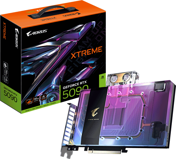 Відеокарта Gigabyte AORUS GeForce RTX 5090 XTREME WATERFORCE WB 32G (GV-N5090AORUSX WB-32GD)