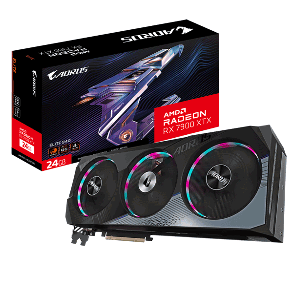 Відеокарта Gigabyte AORUS Radeon RX 7900 XTX ELITE 24G (GV-R79XTXAORUS E-24GD)