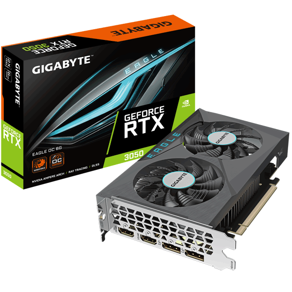 Відеокарта Gigabyte GeForce RTX 3050 EAGLE OC 6G (GV-N3050EAGLE OC-6GD)