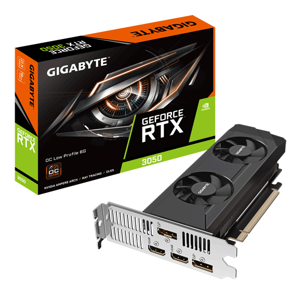 Відеокарта Gigabyte GeForce RTX 3050 OC Low Profile 6G (GV-N3050OC-6GL)