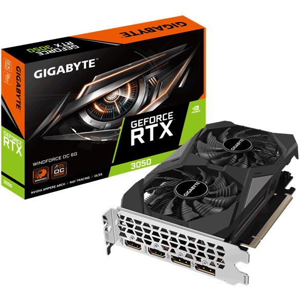 Відеокарта Gigabyte GeForce RTX 3050 WINDFORCE OC 6G (GV-N3050WF2OC-6GD)