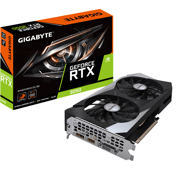 Відеокарта Gigabyte GeForce RTX 3050 WINDFORCE OC 8G (GV-N3050WF2OC-8GD)