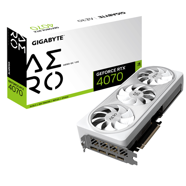 Відеокарта Gigabyte GeForce RTX 4070 AERO OC 12G (GV-N4070AERO OC-12GD)