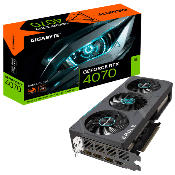 Відеокарта Gigabyte GeForce RTX 4070 EAGLE OC 12G (GV-N4070EAGLE OC-12GD)