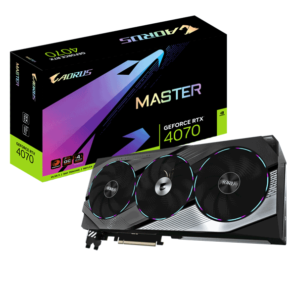 Відеокарта Gigabyte AORUS GeForce RTX 4070 MASTER 12G (GV-N4070AORUS M-12GD)