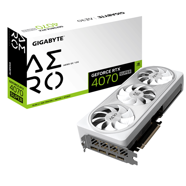 Відеокарта Gigabyte GeForce RTX 4070 SUPER AERO OC 12G (GV-N407SAERO OC-12GD)