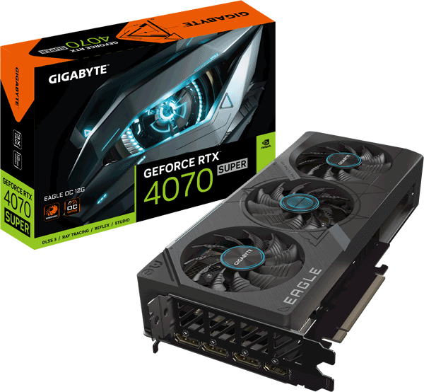 Відеокарта Gigabyte GeForce RTX 4070 SUPER EAGLE OC 12G (GV-N407SEAGLE OC-12GD)