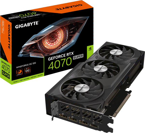 Відеокарта Gigabyte GeForce RTX 4070 SUPER WINDFORCE OC 12G (GV-N407SWF3OC-12GD)