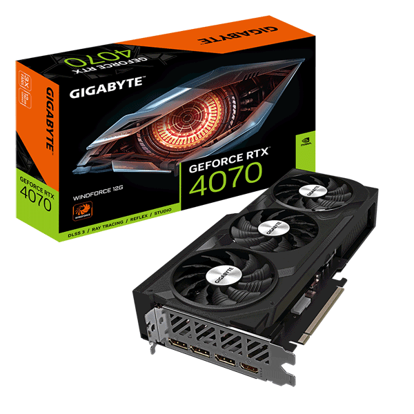 Відеокарта Gigabyte GeForce RTX 4070 WINDFORCE 12G (GV-N4070WF3-12GD)