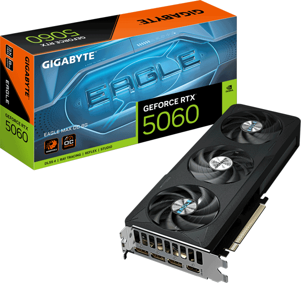 Відеокарта Gigabyte GeForce RTX 5060 EAGLE MAX OC 8G (GV-N5060EAGLEMAX OC-8GD)