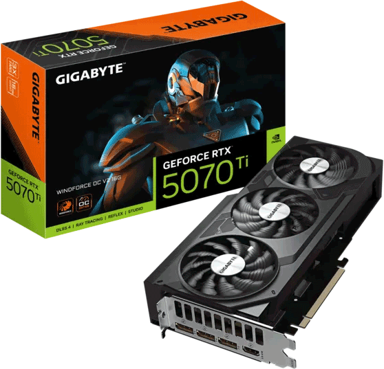 Відеокарта Gigabyte GeForce RTX 5070 Ti WINDFORCE OC V2 16G (GV-N507TWF3OCV2-16GD)
