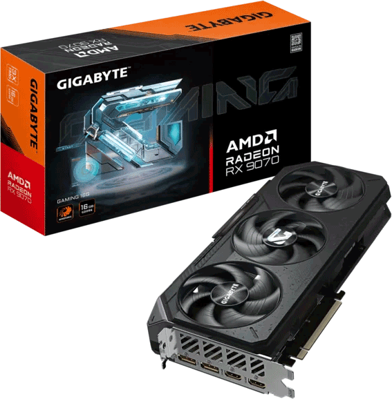 Відеокарта Gigabyte Radeon RX 9070 GAMING 16G (GV-R9070GAMING-16GD) Відеокарта Gigabyte Radeon RX 9070 GAMING 16G (GV-R9070GAMING-16GD)