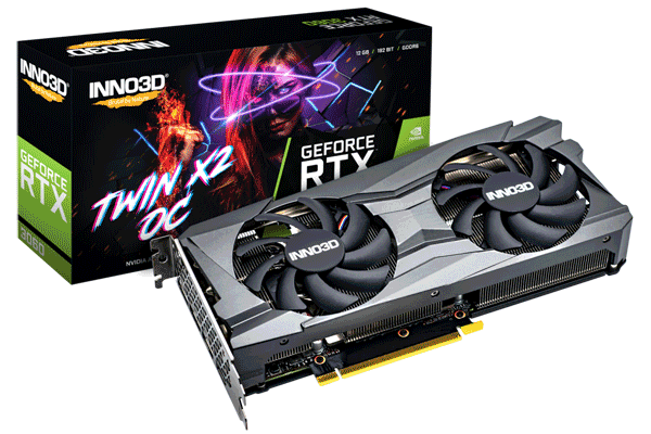Відеокарта Inno3D GeForce RTX 3060 TWIN X2 OC LHR (N30602-12D6X-11902120H)