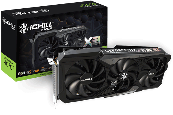 Відеокарта Inno3D GeForce RTX 4070 Ti ICHILL X3 (C407T3-126XX-186148H)