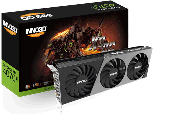 Відеокарта Inno3D GeForce RTX 4070 Ti  X3 OC (N407T3-126XX-186148N)