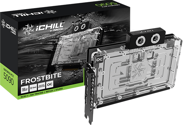 Відеокарта Inno3D GeForce RTX 5090 ICHILL FROSTBITE (C50803-16D7X-1760FB)
