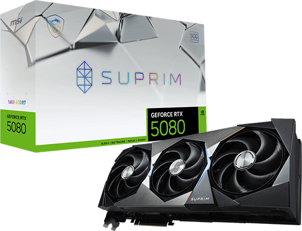 Відеокарта MSI GeForce RTX 5080 (RTX 5080 16G SUPRIM SOC)