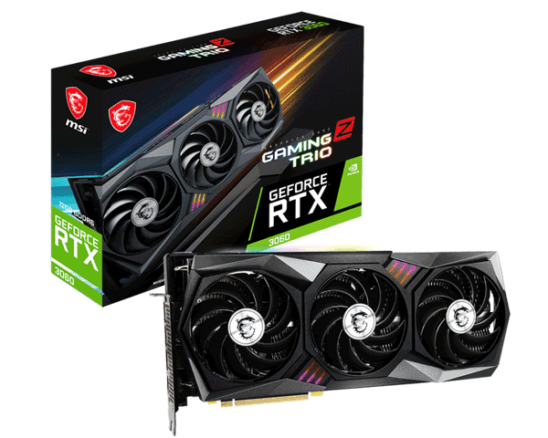 Відеокарта MSI GeForce RTX 3060 LHR (RTX 3060 GAMING Z TRIO 12G)