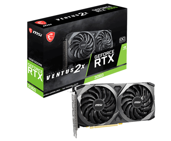 Відеокарта MSI GeForce RTX 3060 LHR (RTX 3060 VENTUS 2X 12G)