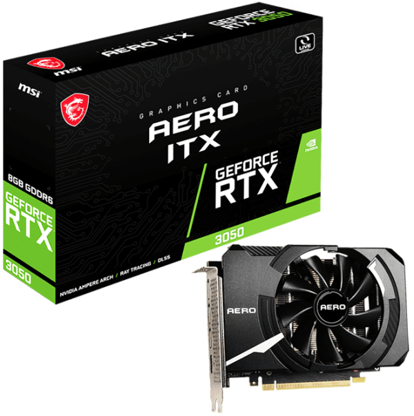 Відеокарта MSI GeForce RTX 3050 (RTX 3050 AERO ITX 8G)