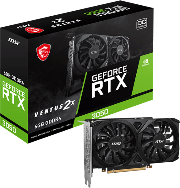 Відеокарта MSI GeForce RTX 3050 (RTX 3050 VENTUS 2X 6G OC)