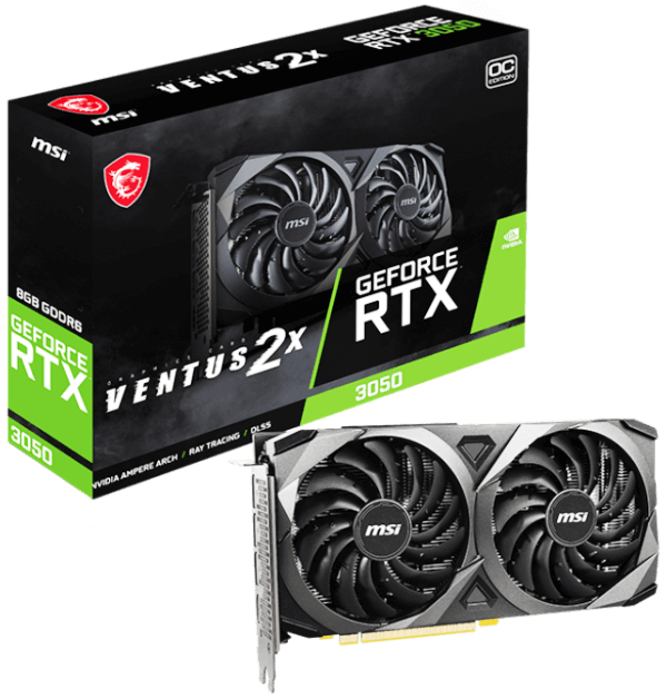 Відеокарта MSI GeForce RTX 3050 (RTX 3050 VENTUS 2X XS 8G)