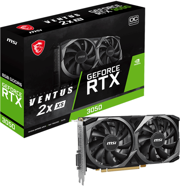 Відеокарта MSI GeForce RTX 3050 (RTX 3050 VENTUS 2X XS 8G OC)