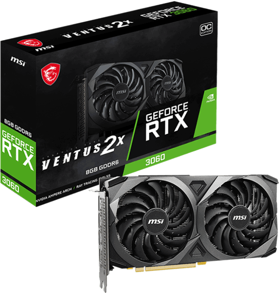 Відеокарта MSI GeForce RTX 3060 (RTX 3060 VENTUS 2X 8G OC)