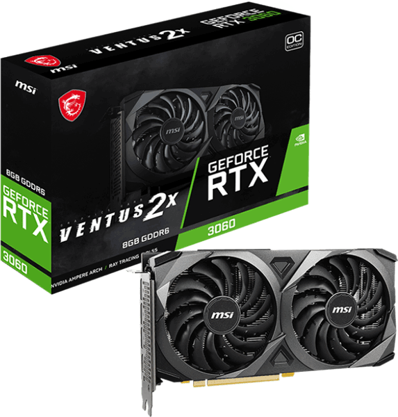 Відеокарта MSI GeForce RTX 3060 (RTX 3060 VENTUS 2X 8G)