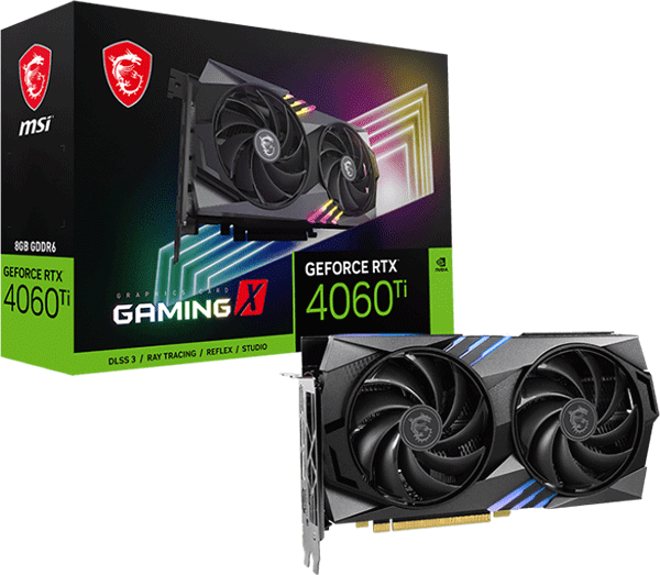 Відеокарта MSI GeForce RTX 4060 Ti (RTX 4060 Ti GAMING X 8G)