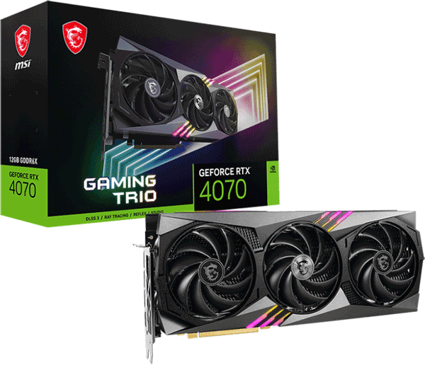 Відеокарта MSI GeForce RTX 4070 (RTX 4070 GAMING TRIO 12G)