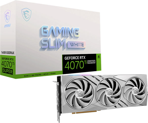 Відеокарта MSI GeForce RTX 4070 Ti SUPER (RTX 4070 Ti SUPER 16G GAMING X SLIM WHITE)