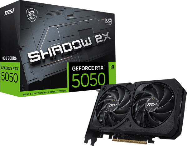 Відеокарта MSI GeForce RTX 5050 (RTX 5050 8G SHADOW 2X OC)